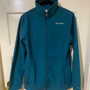 Columbia Womens Teal Zip Up Fleece Jacket Small